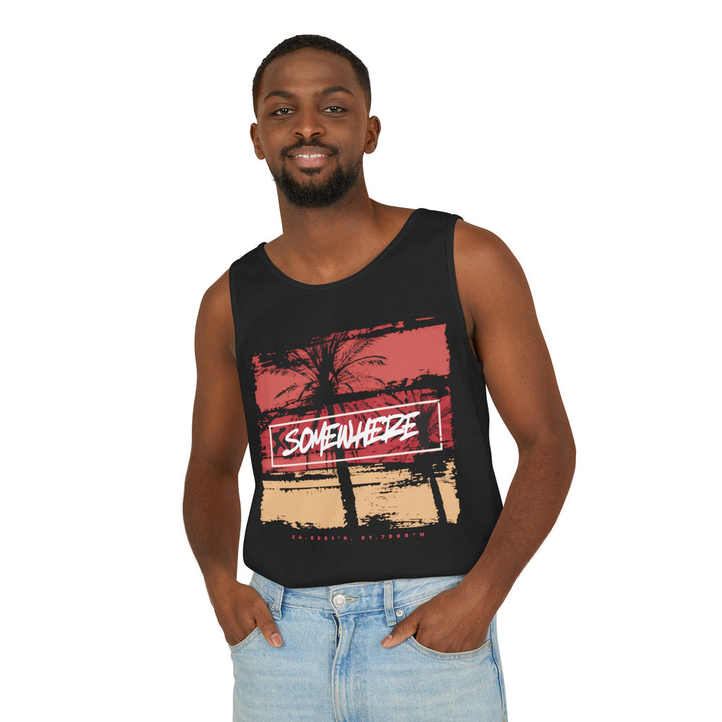 Somewhere Palm Tree Tank Top – Vintage Beach Retro Vacation Tank