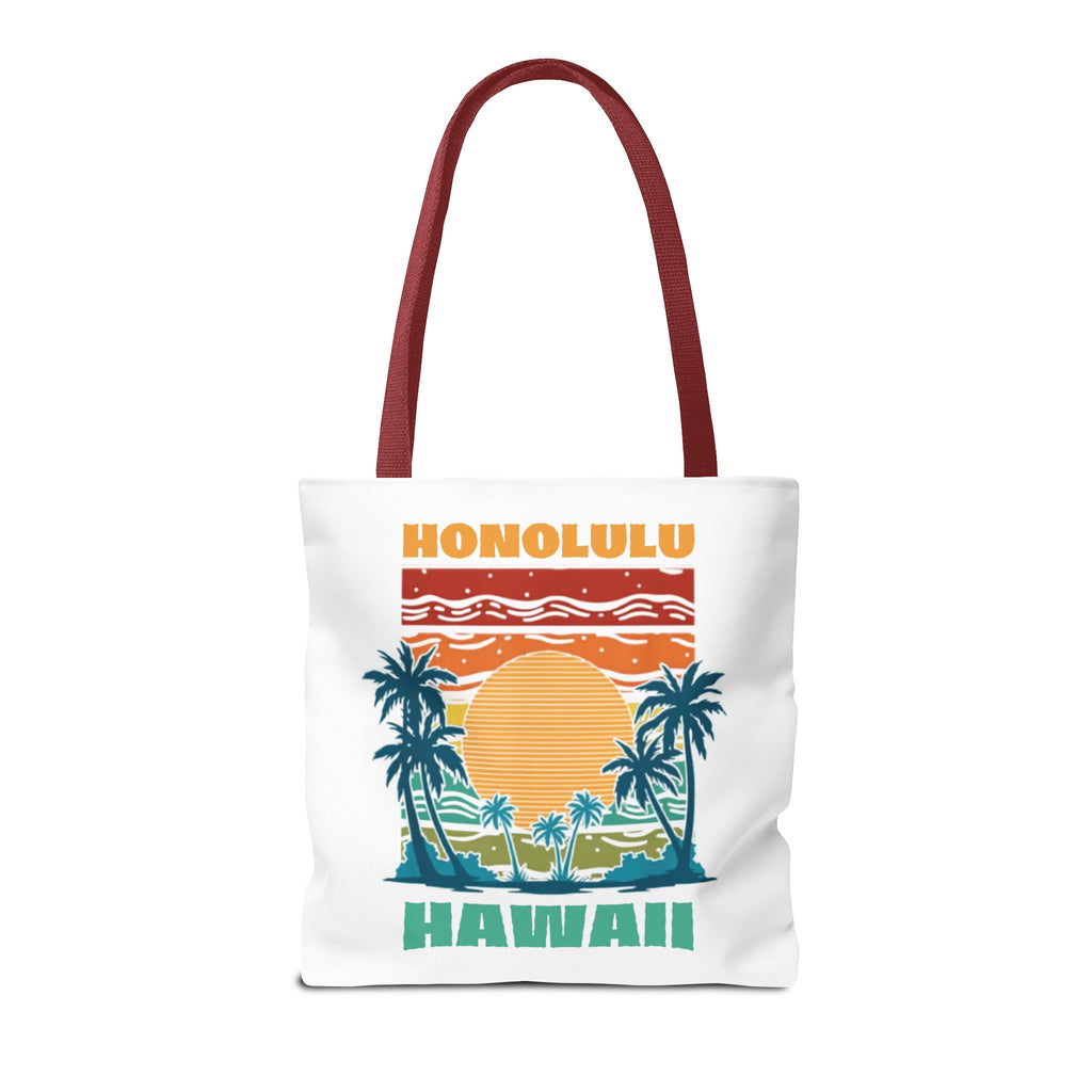 Honolulu Hawaii Sunset Tote Bag – Vintage Palm Beach Vacation Tote