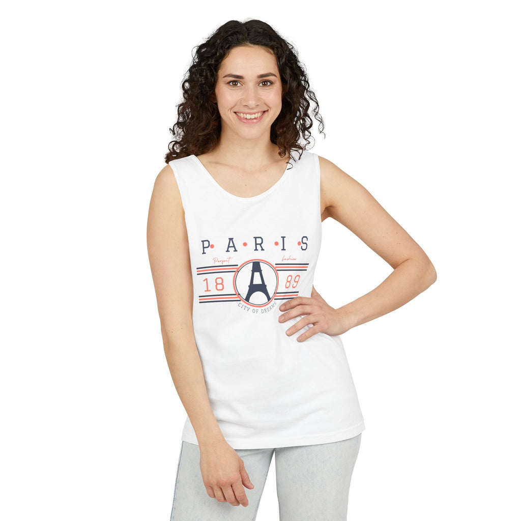 Paris 1889 Eiffel Tower Tank Top — Vintage French Travel Graphic Tank