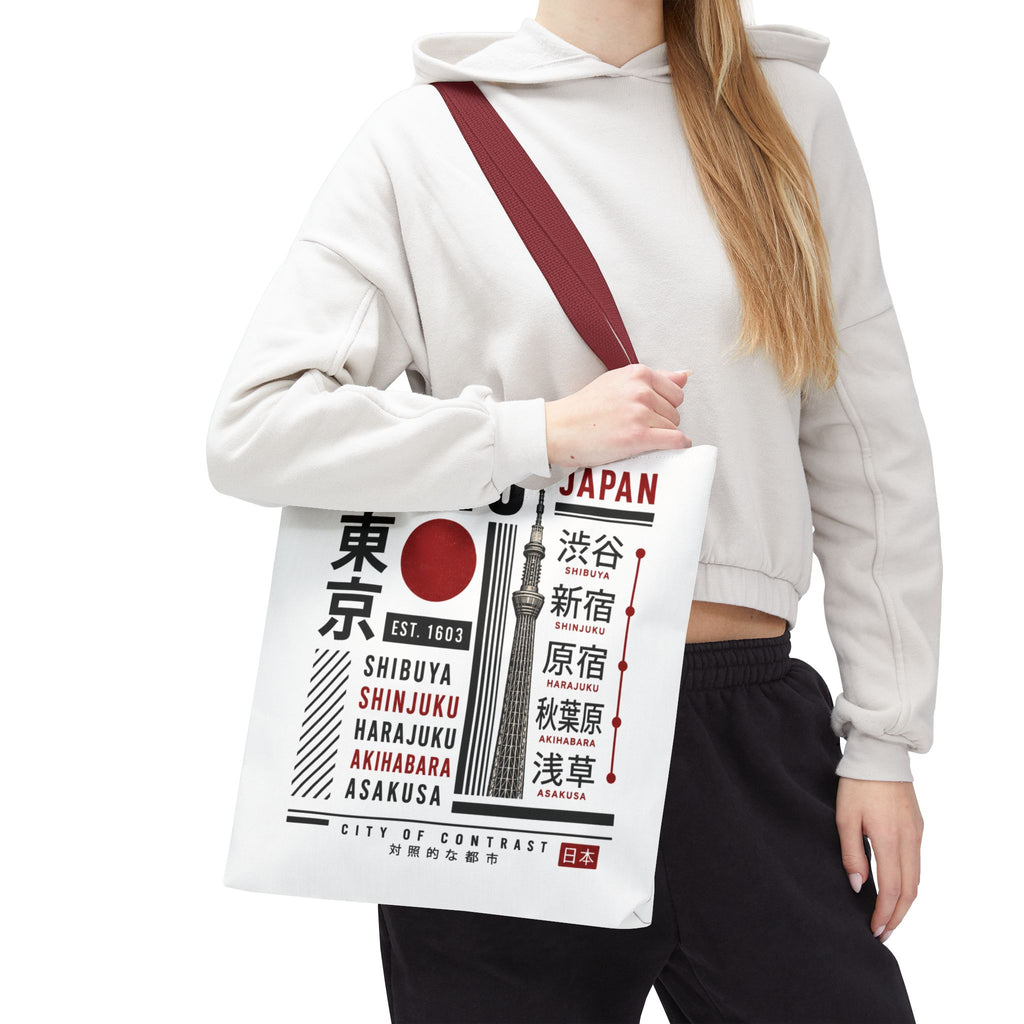 Tokyo Japan Graphic Tote Bag — Shibuya Shinjuku Harajuku Akihabara Asakusa Design