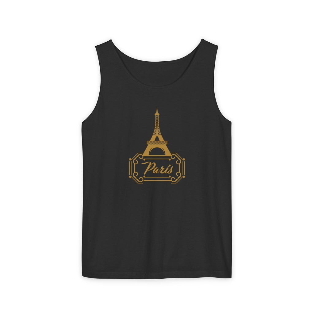 Paris Eiffel Tower Tank Top — Elegant Gold Paris Graphic