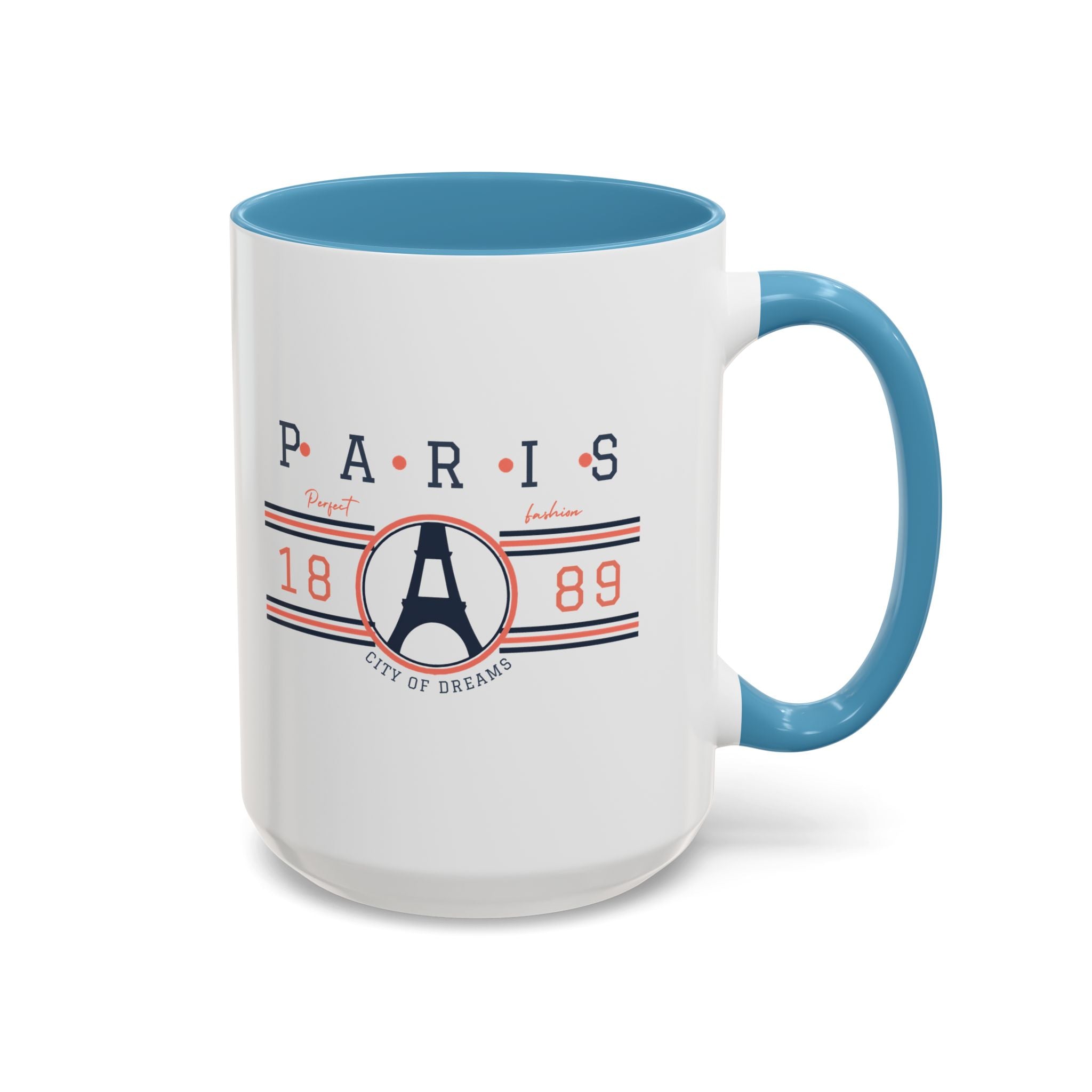 Paris Eiffel Tower Accent Coffee Mug - City of Dreams 1889 Travel Souvenir