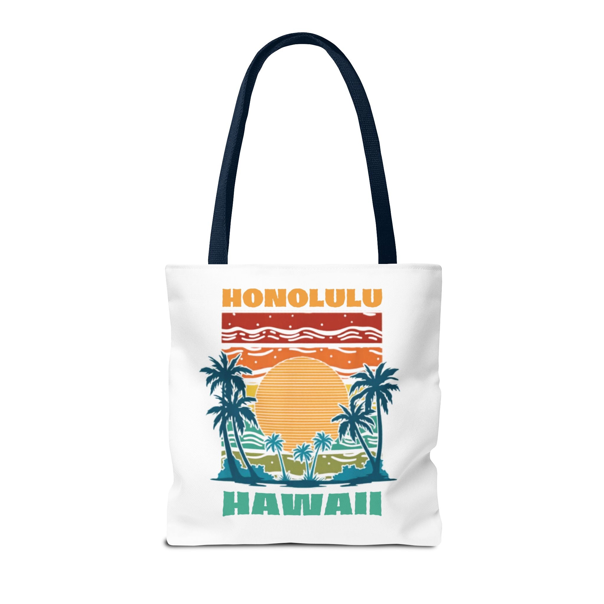 Honolulu Hawaii Sunset Tote Bag – Vintage Palm Beach Vacation Tote