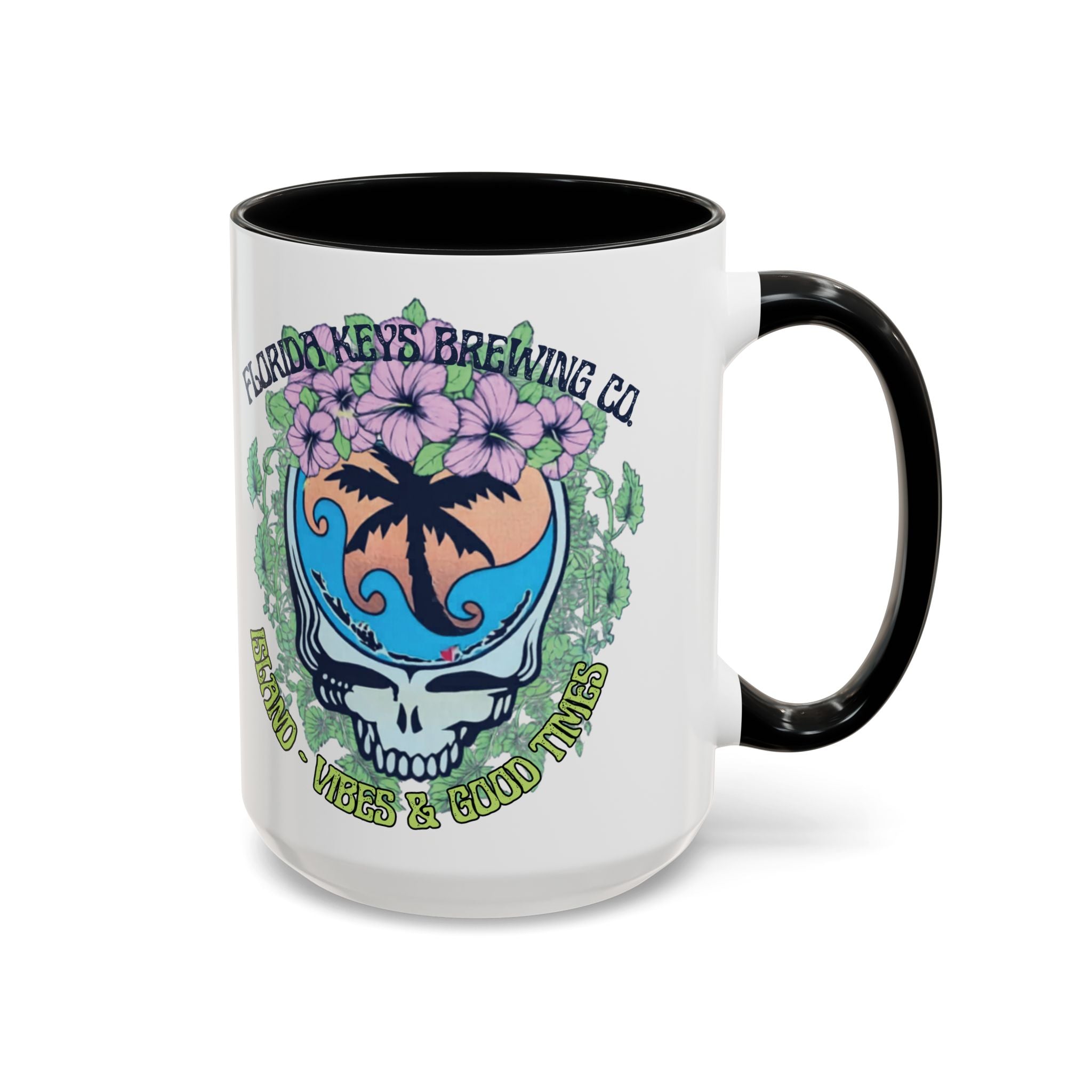 Coffee Mug — Tropical Island Vibes & Good Times Skull Design Key West Florida