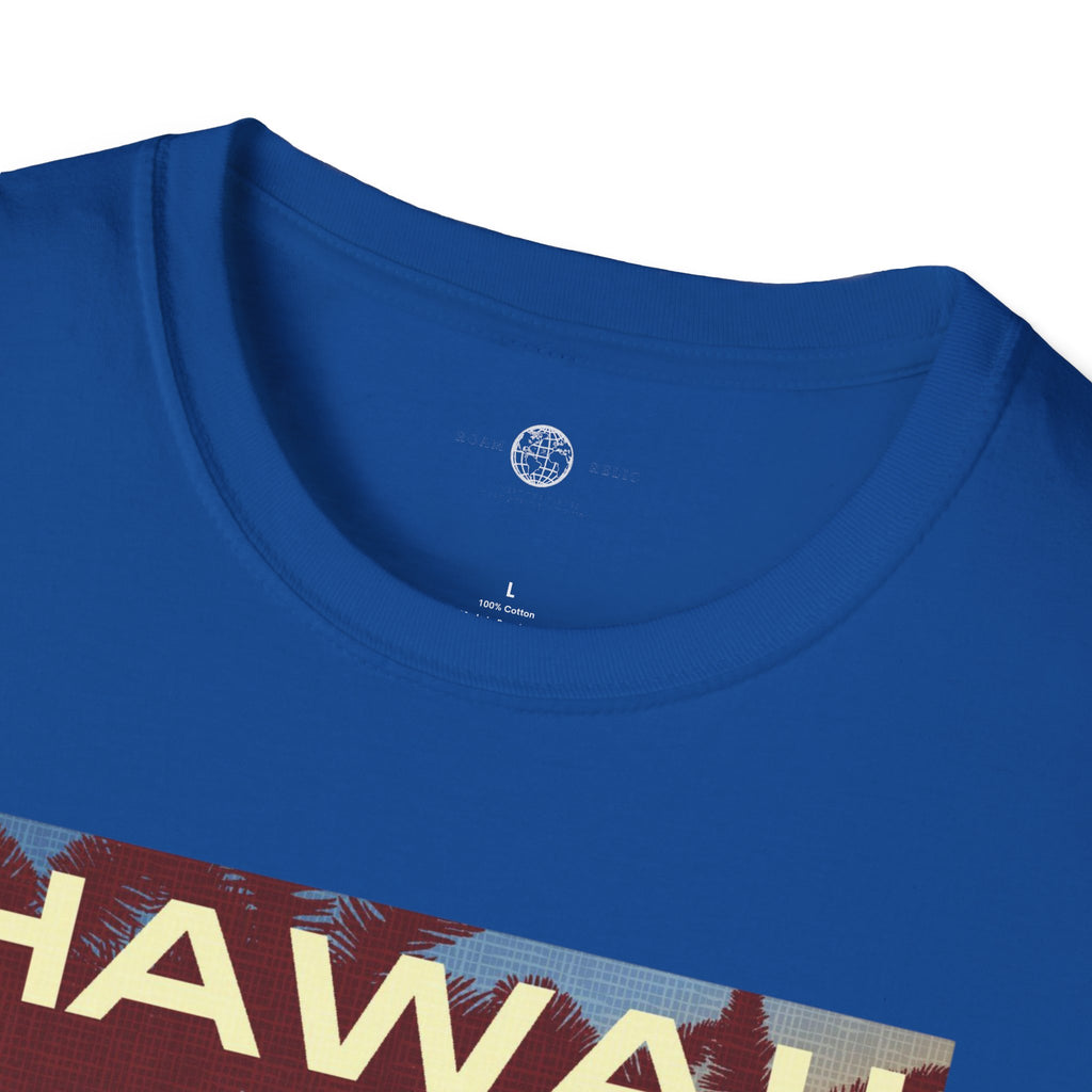 Hawaii Sunset T-Shirt — "Welcome to Adventure" Vintage Palm Beach Tee