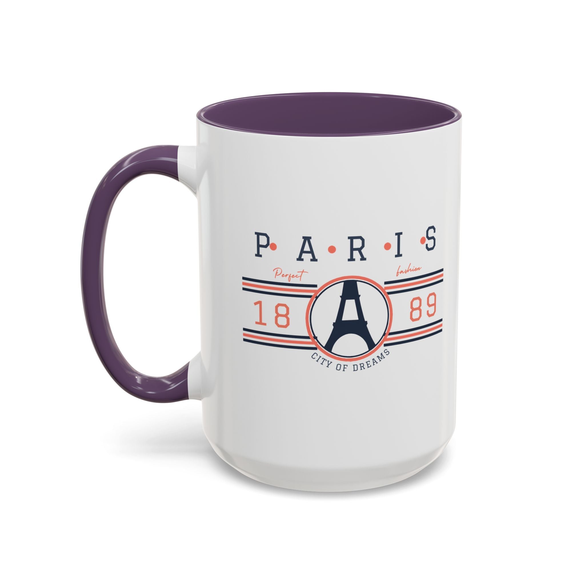 Paris Eiffel Tower Accent Coffee Mug - City of Dreams 1889 Travel Souvenir