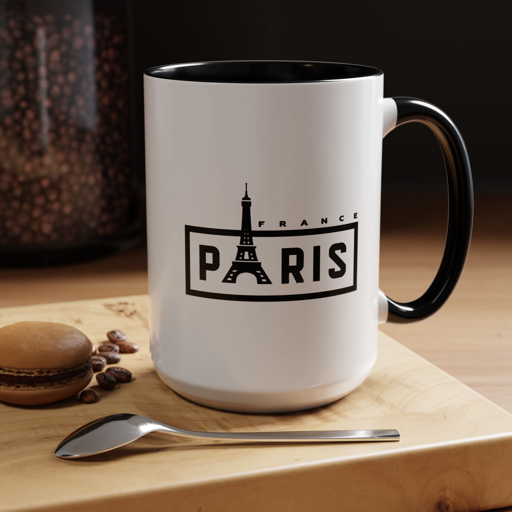 Paris Eiffel Tower Accent Coffee Mug – France Travel Souvenir (11/15oz)