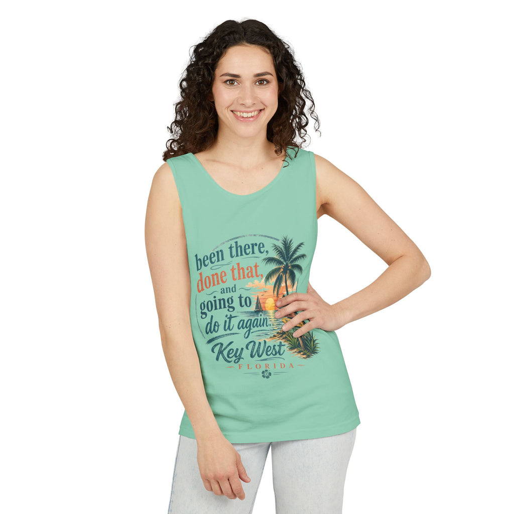 Key West Beach Tank Top — "Been There, Done That and Going to Do It Again" Vacation Tank