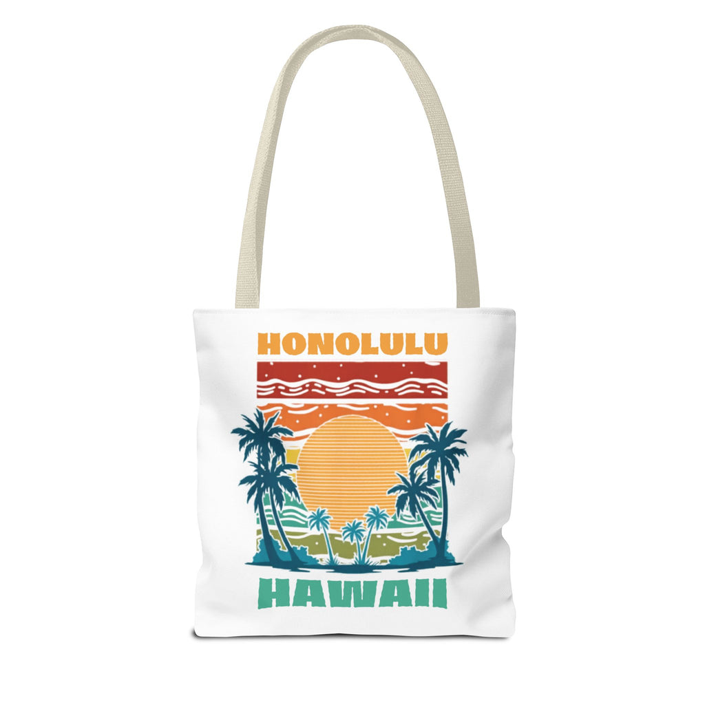 Honolulu Hawaii Sunset Tote Bag – Vintage Palm Beach Vacation Tote
