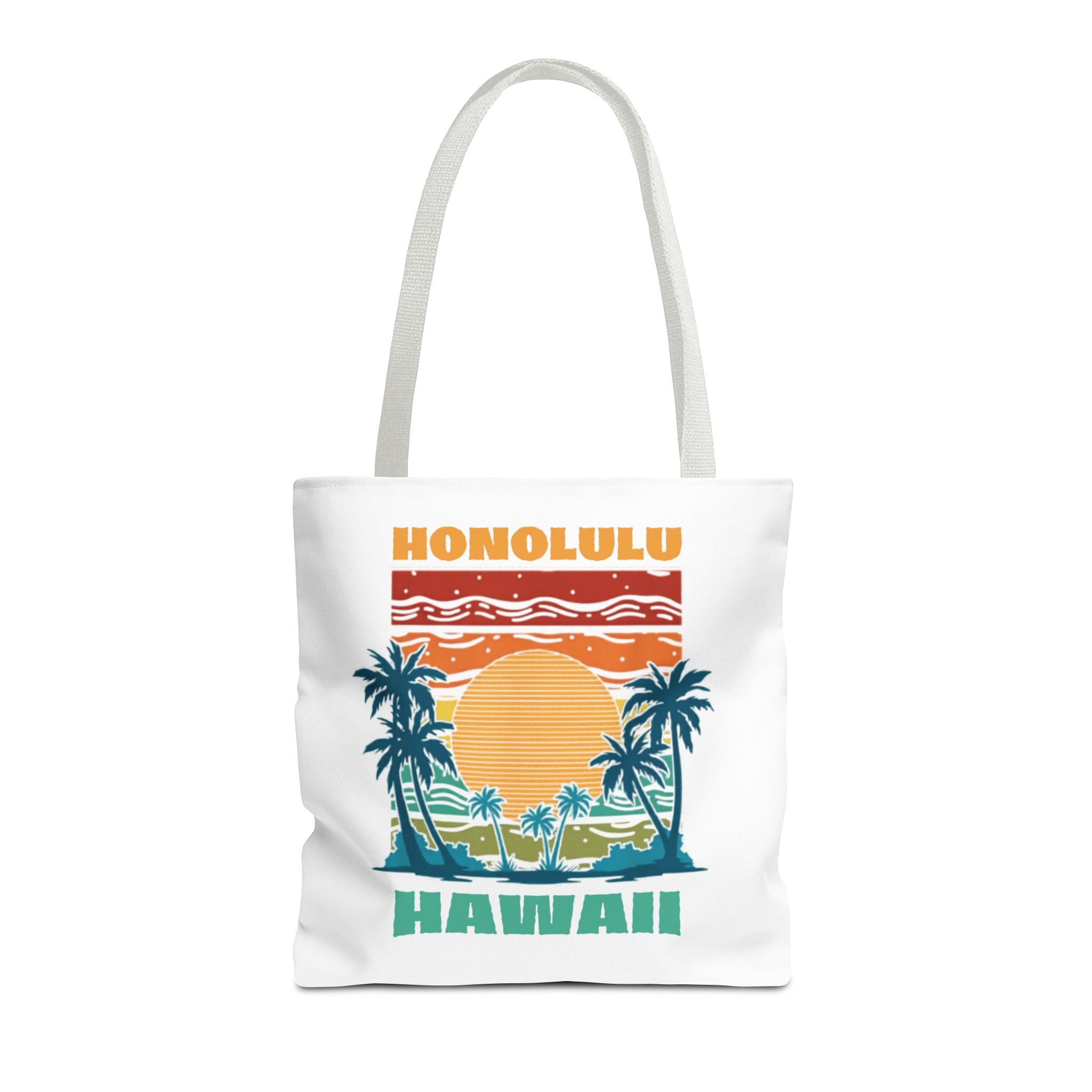 Honolulu Hawaii Sunset Tote Bag – Vintage Palm Beach Vacation Tote