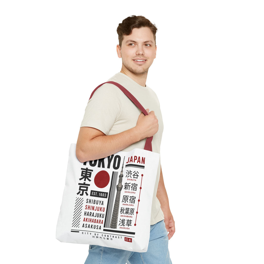 Tokyo Japan Graphic Tote Bag — Shibuya Shinjuku Harajuku Akihabara Asakusa Design