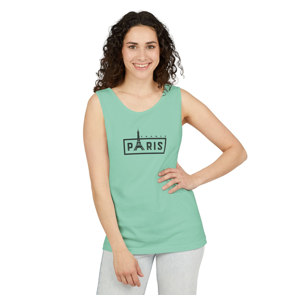 Paris Eiffel Tower Vintage Travel Tank Top — Retro French Graphic Tank