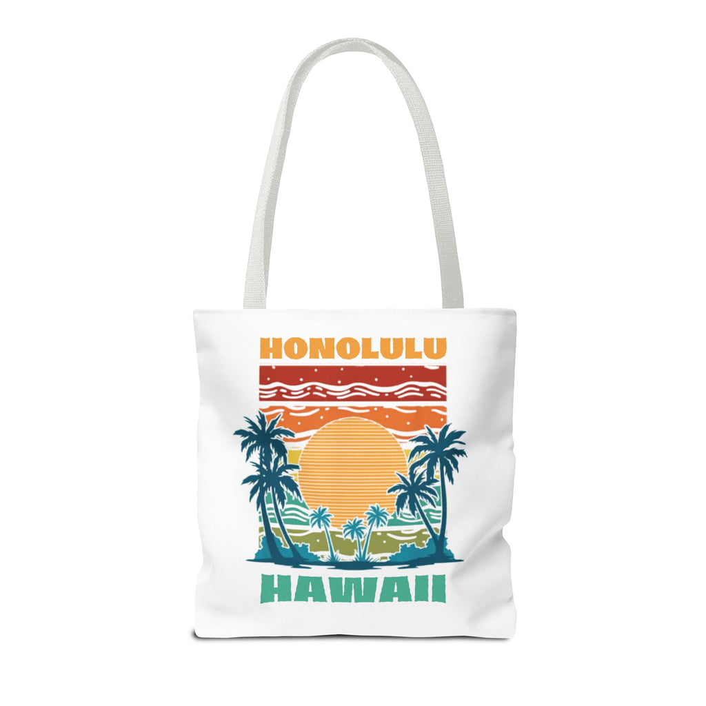 Honolulu Hawaii Sunset Tote Bag – Vintage Palm Beach Vacation Tote