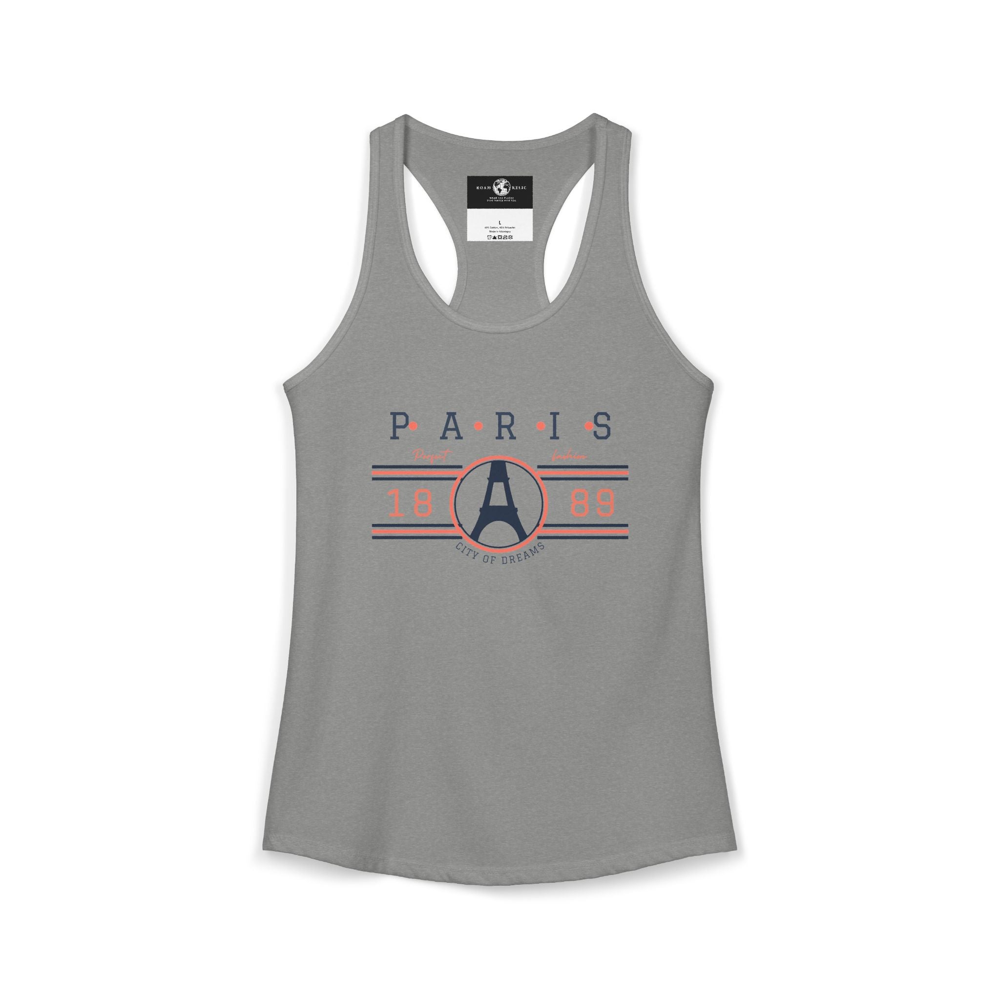 Paris 1889 Eiffel Tower Graphic Racerback Tank — Vintage History Tee