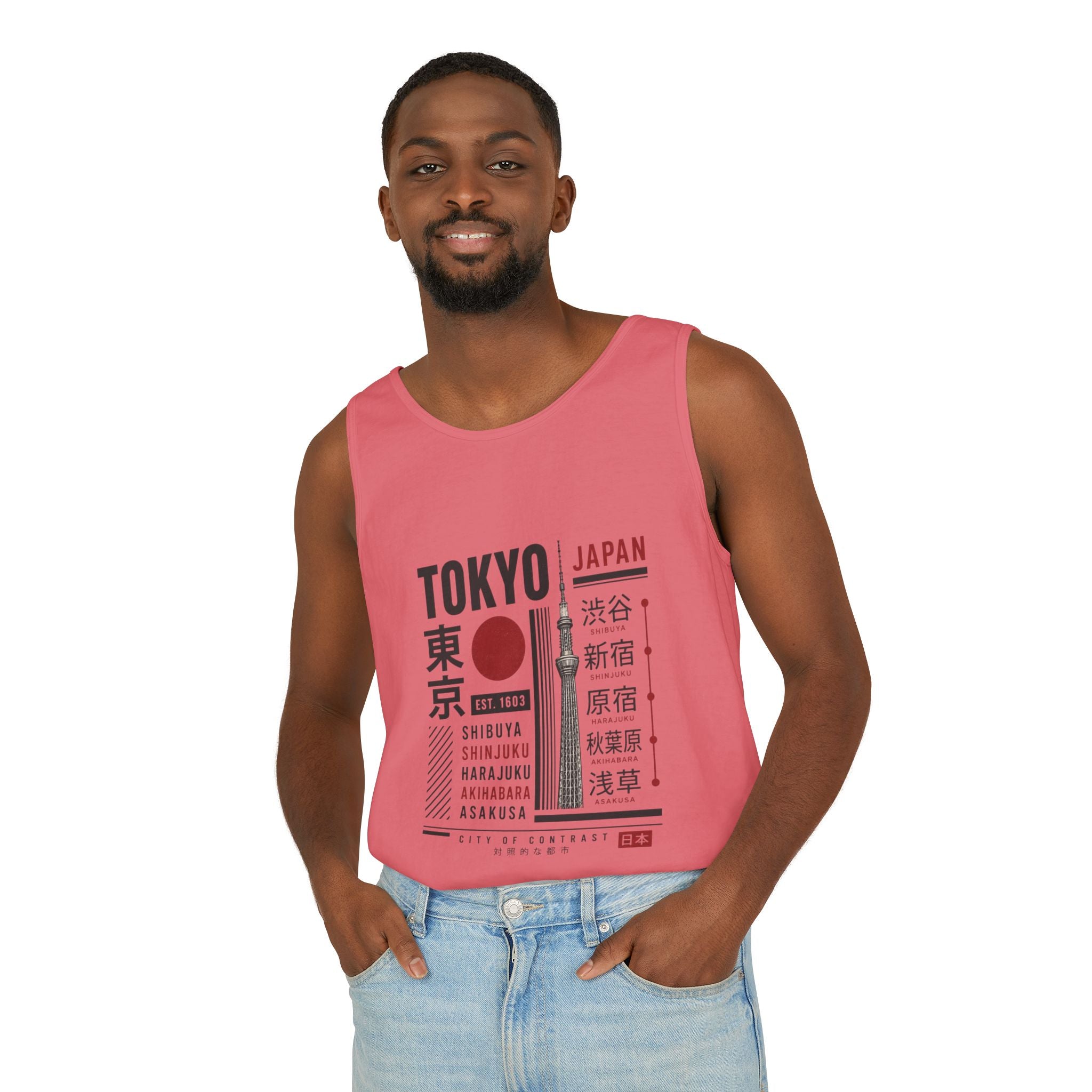 Tokyo Japan Graphic Tank Top — Japanese City Kanji Travel Tee
