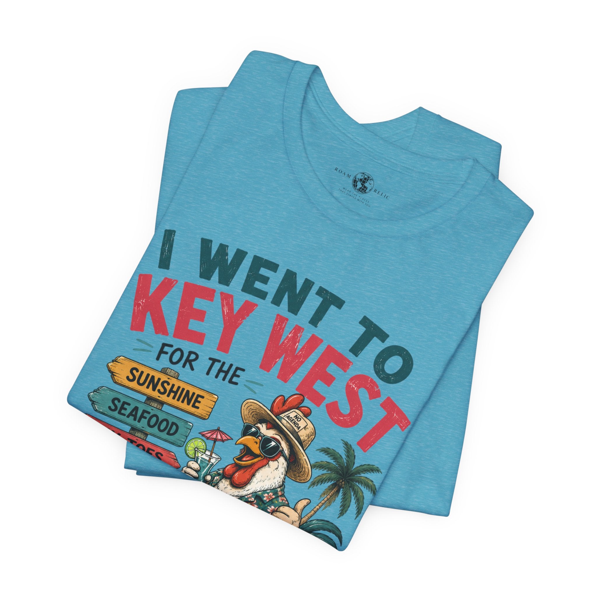 Key West Vacation T‑Shirt — “I Went to Key West for the Sunshine, Seafood, Six Toes & Questionable Decisions” - No Ragrets