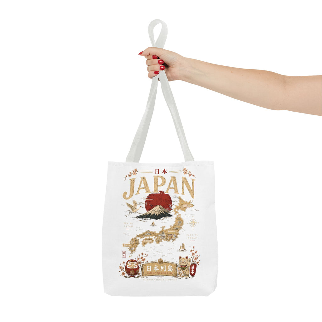 Japan Map Tote Bag – Mount Fuji & Rising Sun Travel Tote