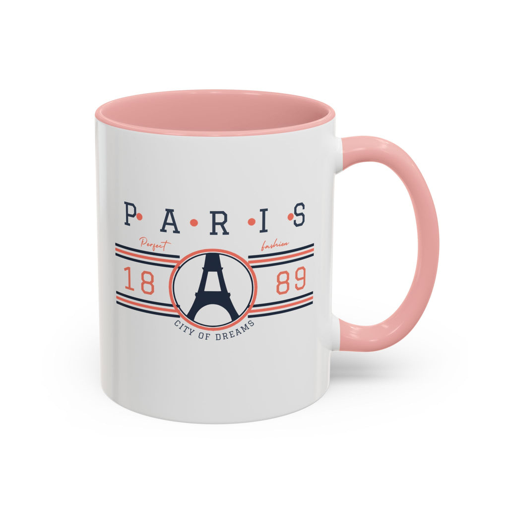 Paris Eiffel Tower Accent Coffee Mug - City of Dreams 1889 Travel Souvenir