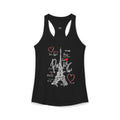 Paris Memories Racerback Tank — Chalky Graffiti Eiffel Tower Art