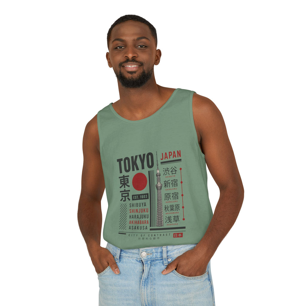 Tokyo Japan Graphic Tank Top — Japanese City Kanji Travel Tee