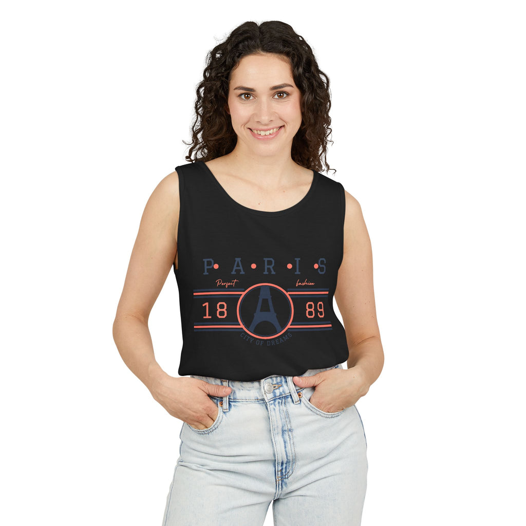 Paris 1889 Eiffel Tower Tank Top — Vintage French Travel Graphic Tank