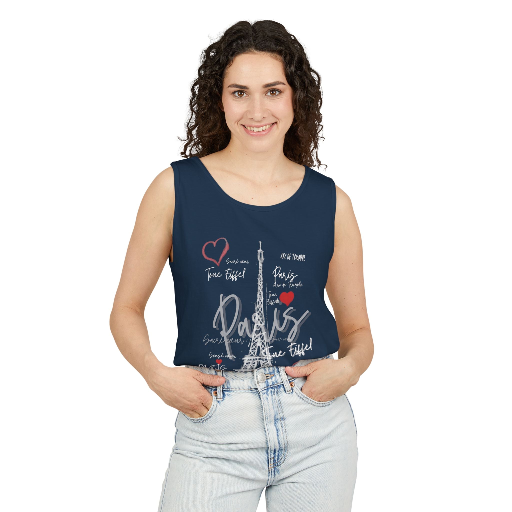 Paris Eiffel Tower Romantic Travel Tank Top
