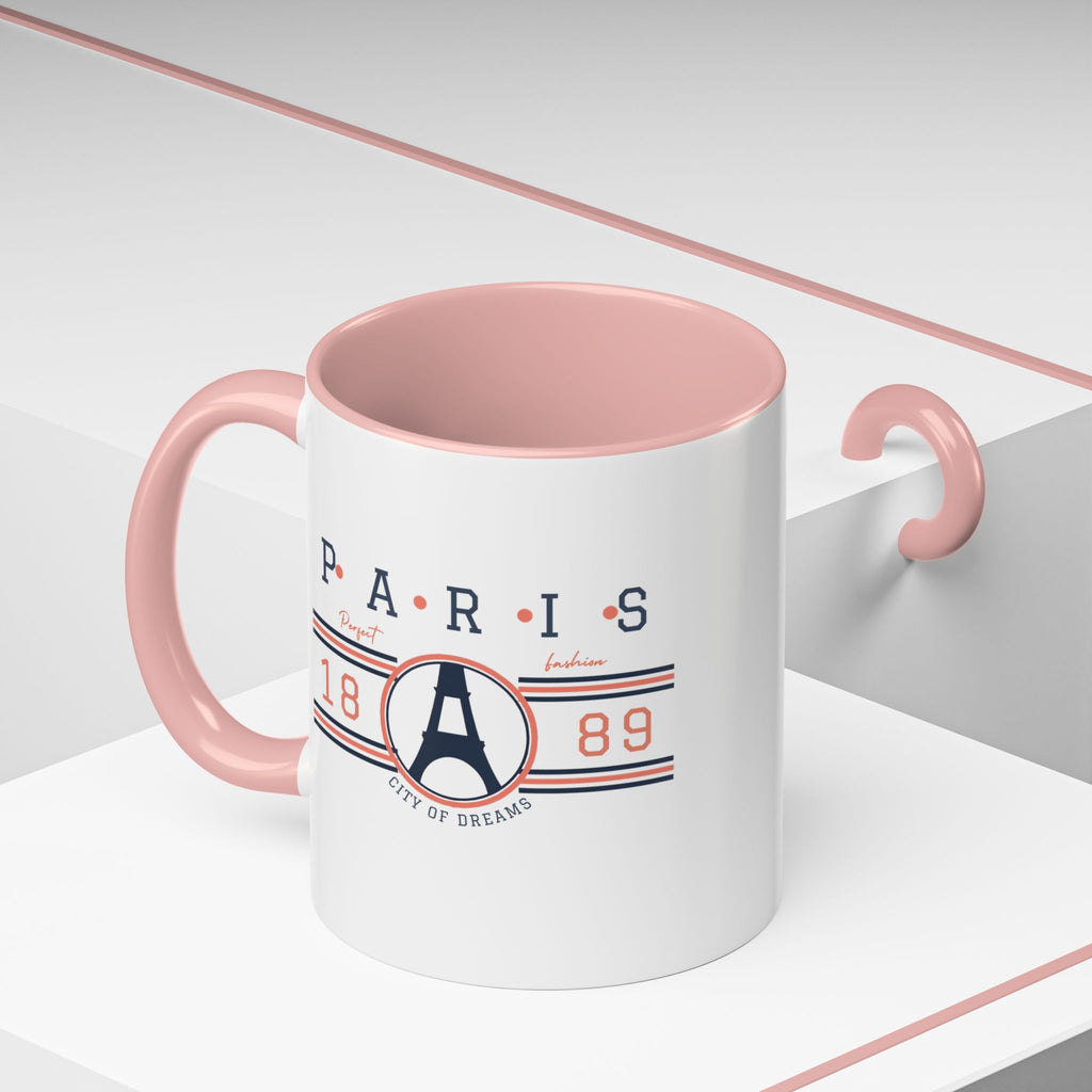 Paris Eiffel Tower Accent Coffee Mug - City of Dreams 1889 Travel Souvenir