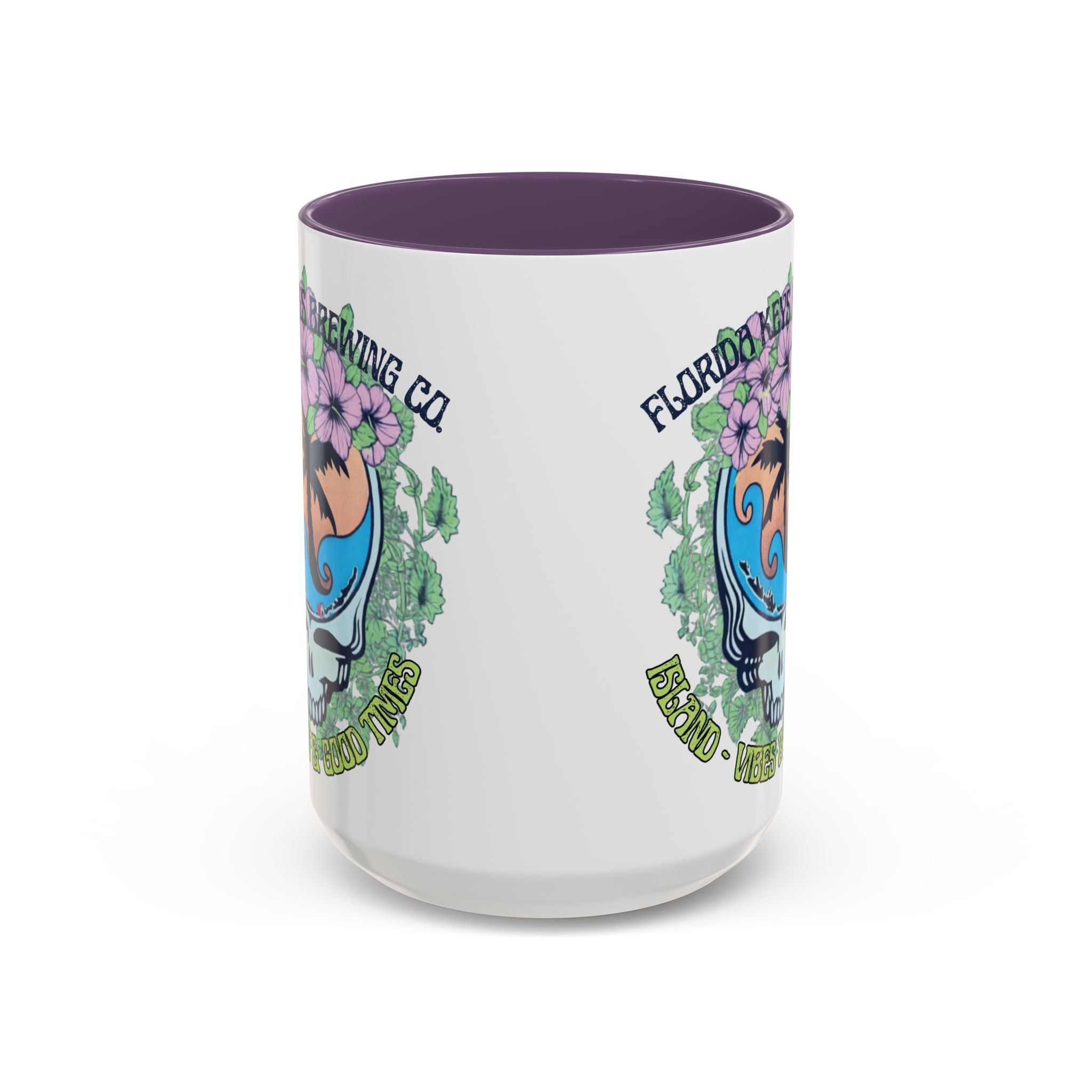 Coffee Mug — Tropical Island Vibes & Good Times Skull Design Key West Florida