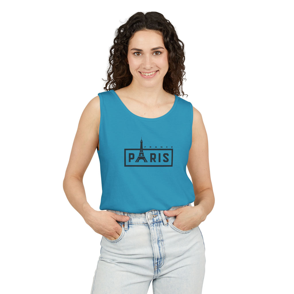 Paris Eiffel Tower Vintage Travel Tank Top — Retro French Graphic Tank