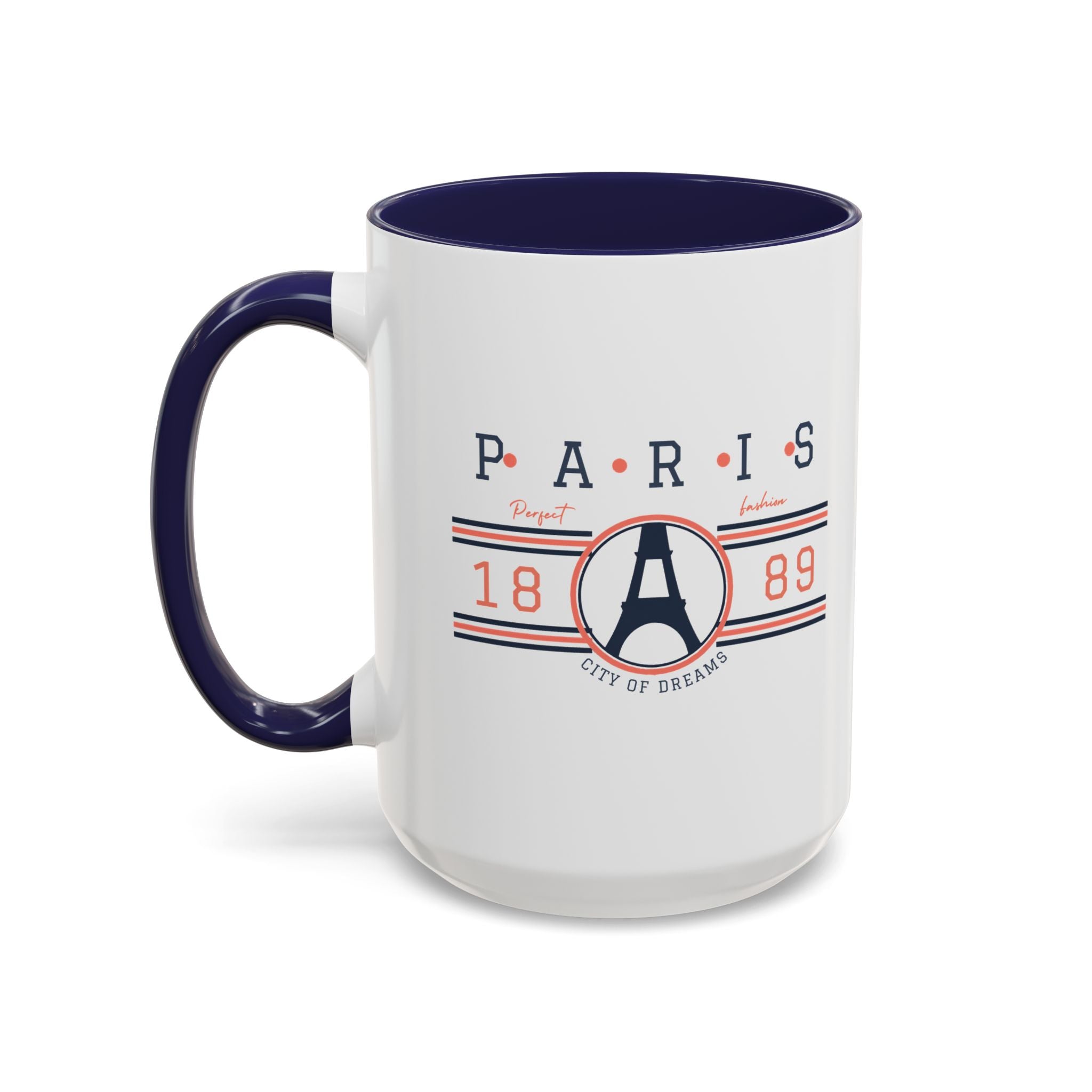 Paris Eiffel Tower Accent Coffee Mug - City of Dreams 1889 Travel Souvenir