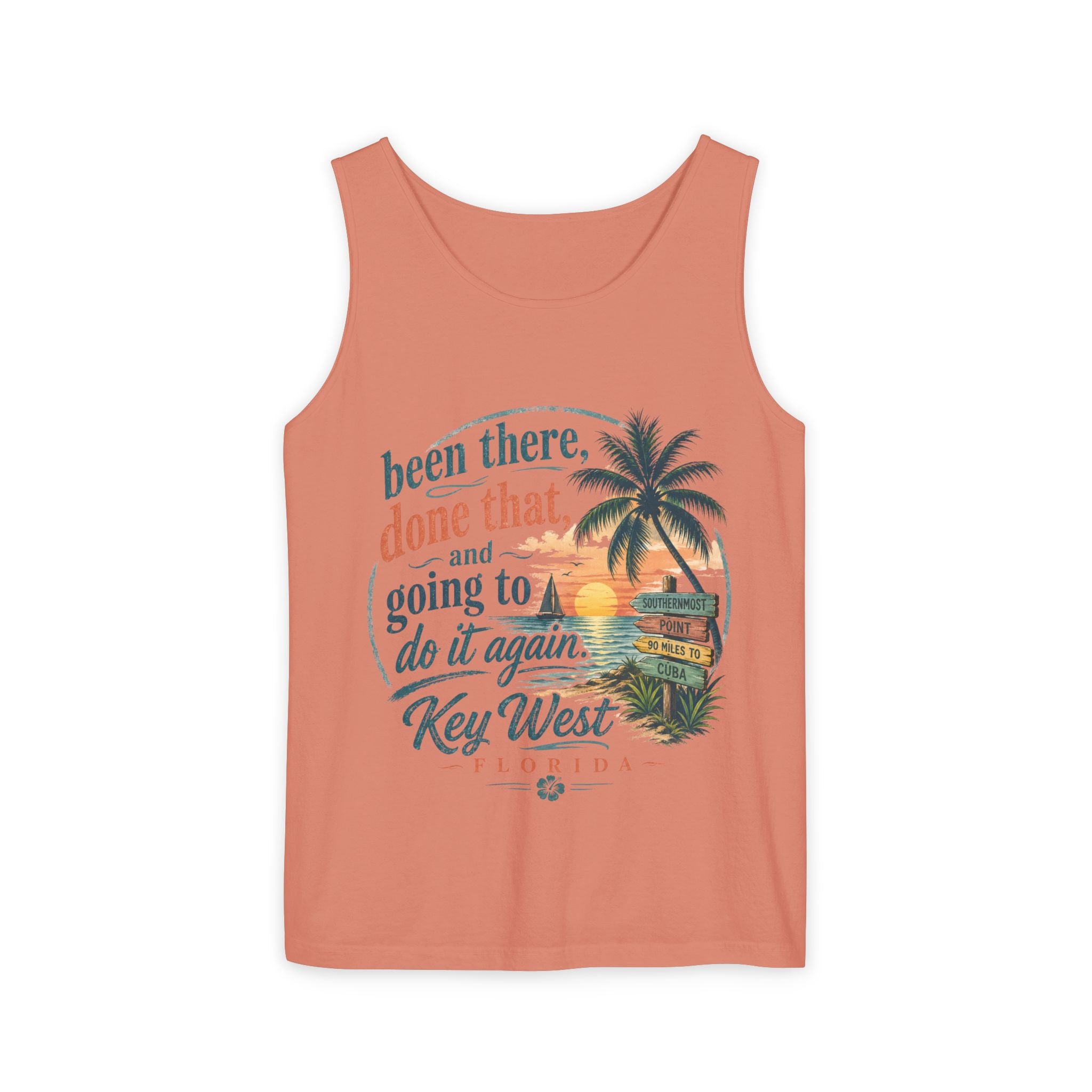 Key West Beach Tank Top — "Been There, Done That and Going to Do It Again" Vacation Tank