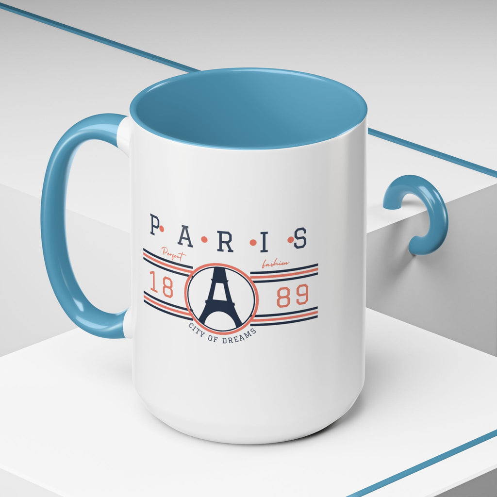 Paris Eiffel Tower Accent Coffee Mug - City of Dreams 1889 Travel Souvenir