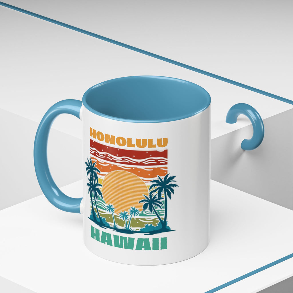 Honolulu Hawaii Vintage Sunset Coffee Mug (11/15oz)
