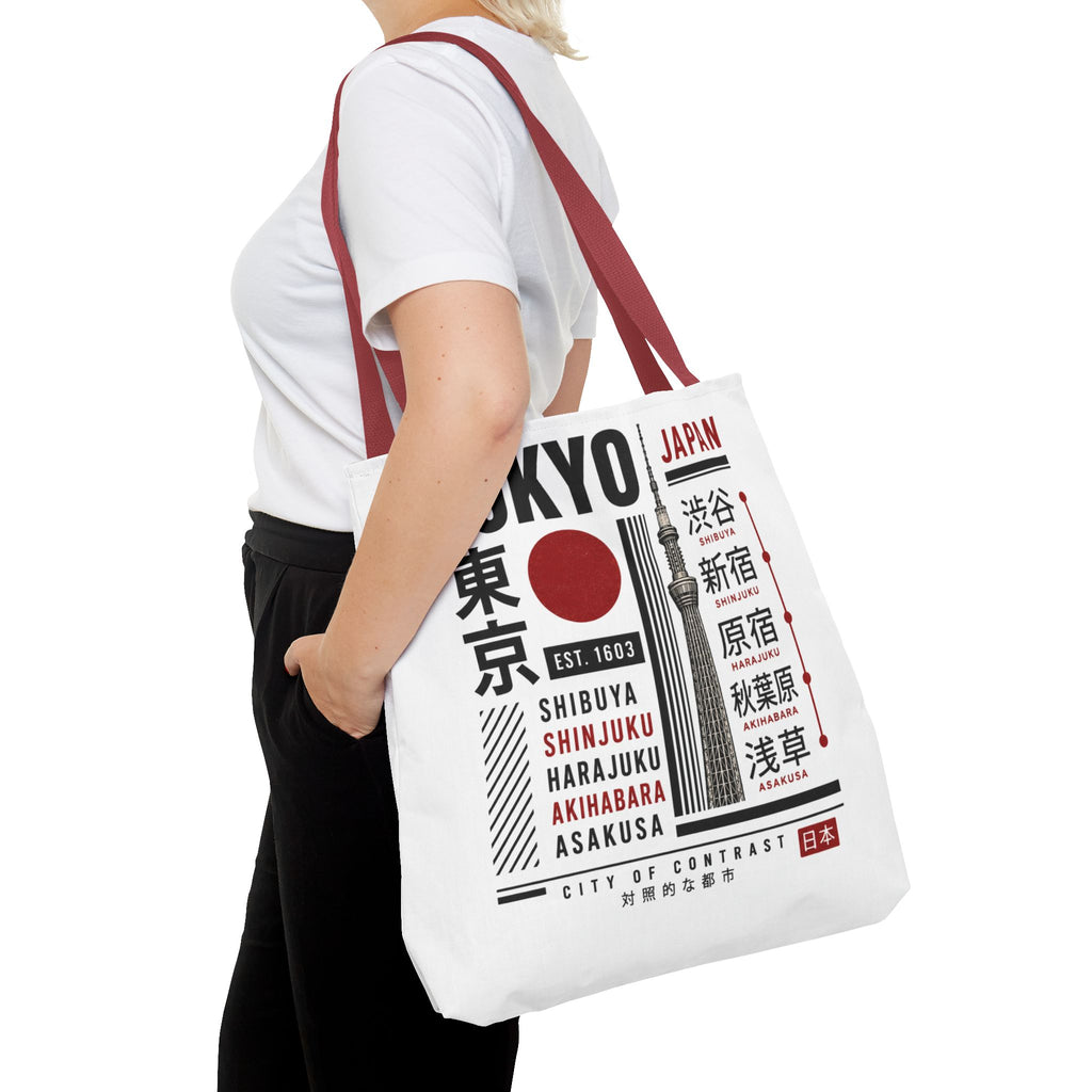Tokyo Japan Graphic Tote Bag — Shibuya Shinjuku Harajuku Akihabara Asakusa Design