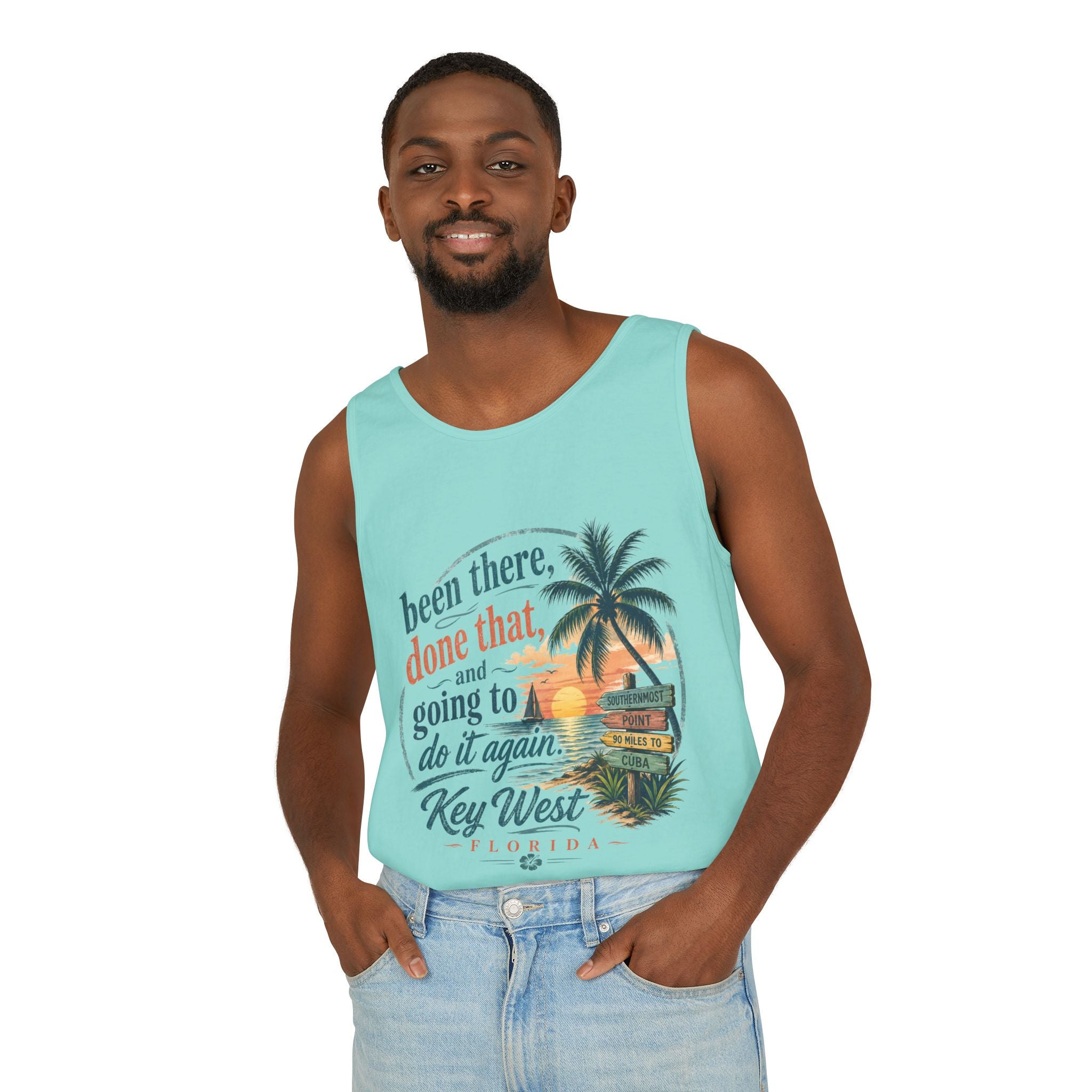 Key West Beach Tank Top — "Been There, Done That and Going to Do It Again" Vacation Tank