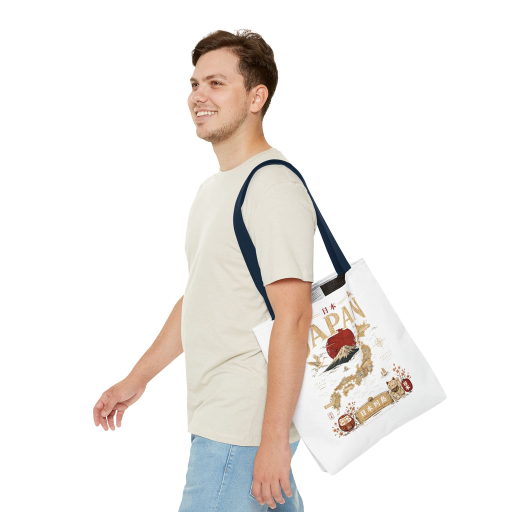 Japan Map Tote Bag – Mount Fuji & Rising Sun Travel Tote