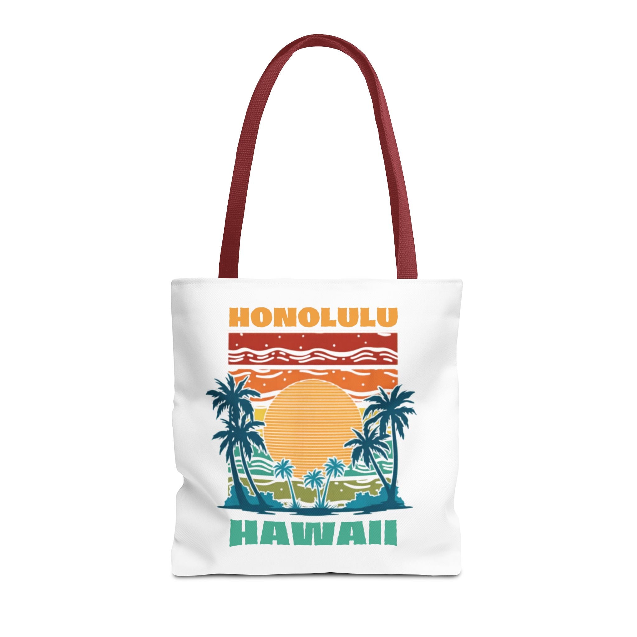 Honolulu Hawaii Sunset Tote Bag – Vintage Palm Beach Vacation Tote