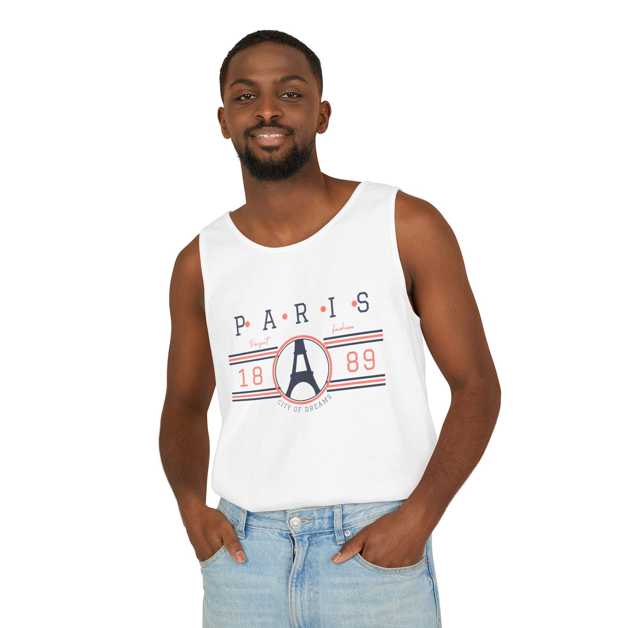 Paris 1889 Eiffel Tower Tank Top — Vintage French Travel Graphic Tank