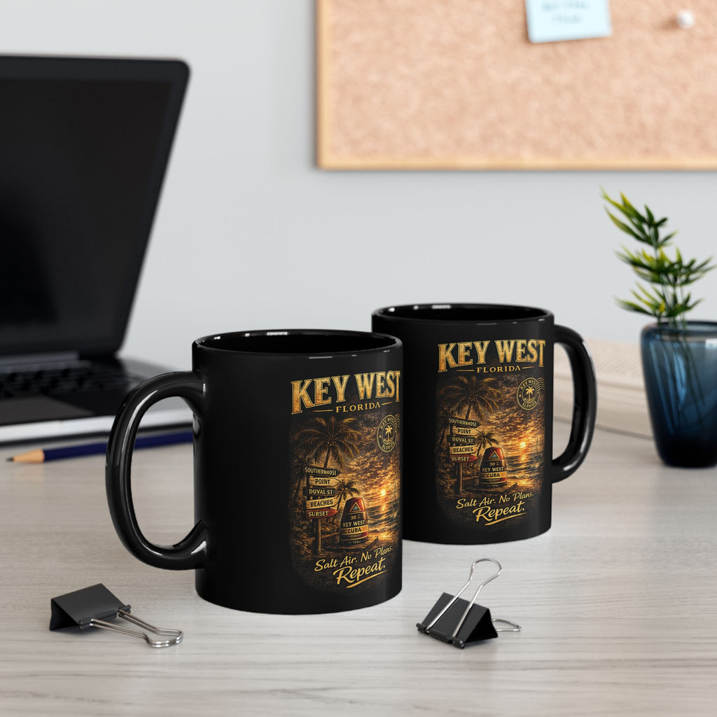 Key West Florida Mug — "Salt Air. No Plans. Repeat." (11oz/15oz)