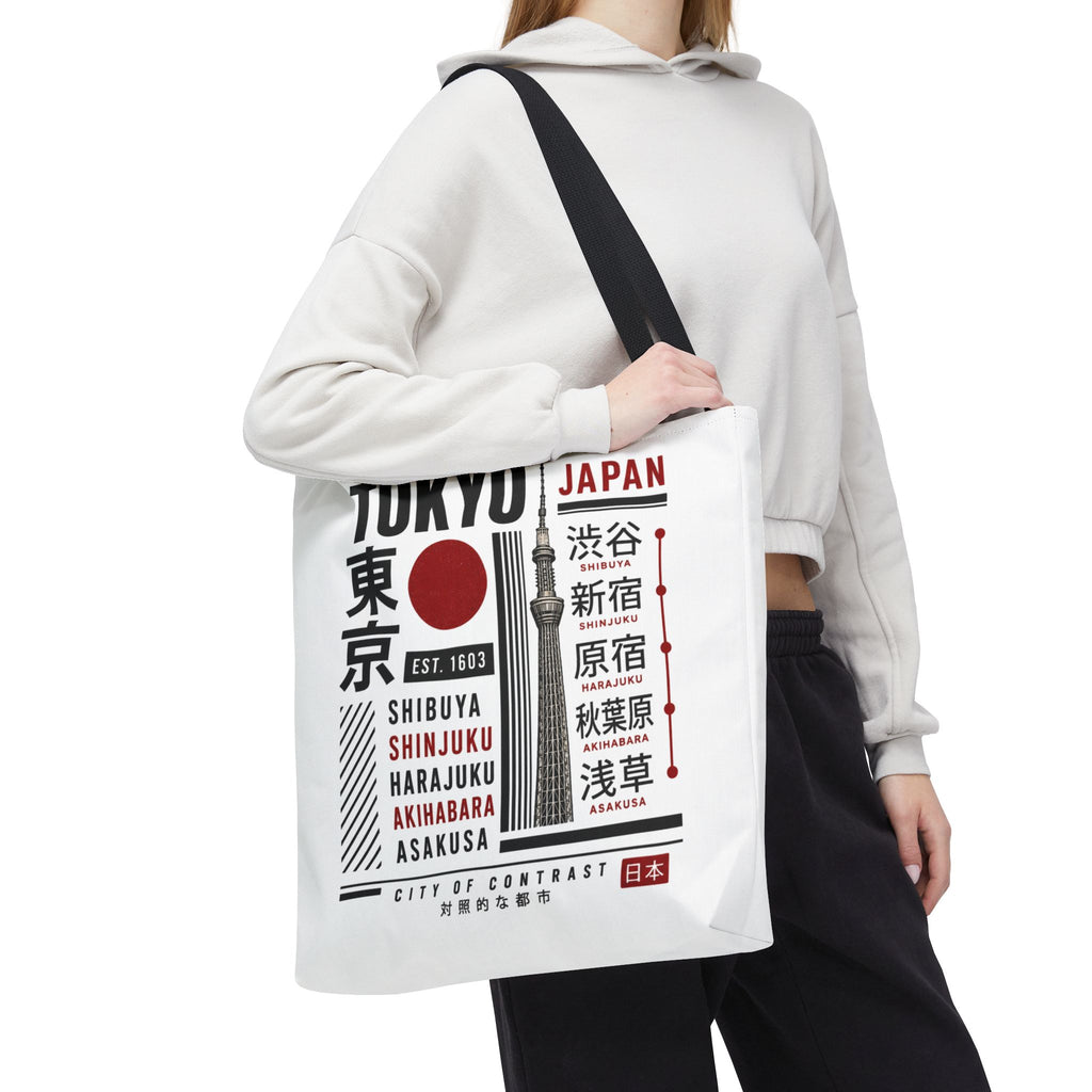 Tokyo Japan Graphic Tote Bag — Shibuya Shinjuku Harajuku Akihabara Asakusa Design