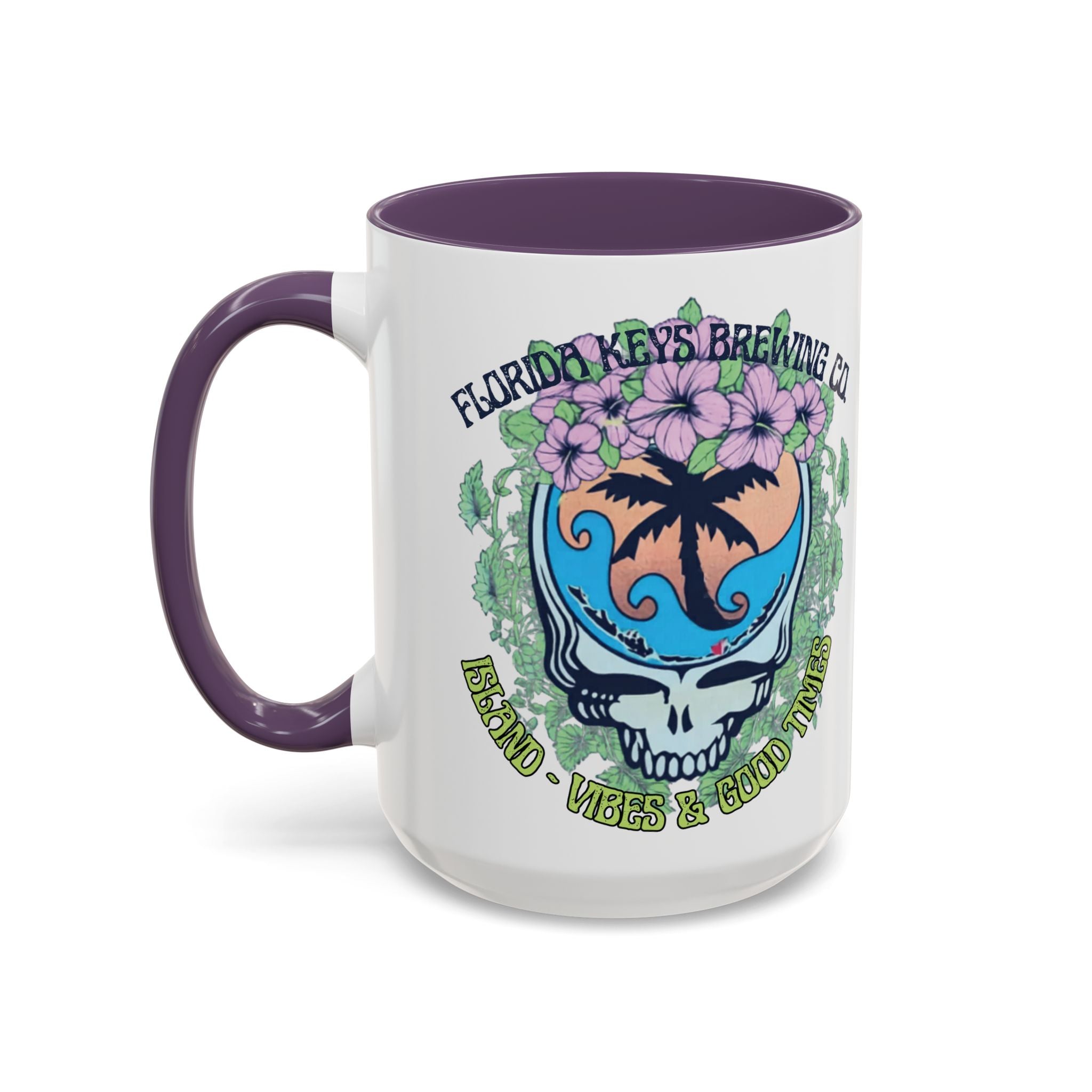 Coffee Mug — Tropical Island Vibes & Good Times Skull Design Key West Florida