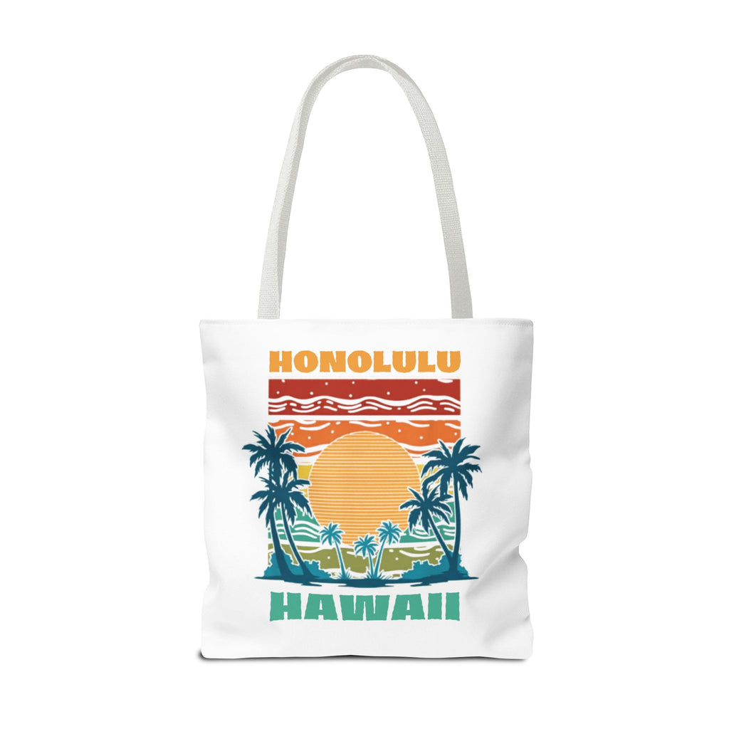 Honolulu Hawaii Sunset Tote Bag – Vintage Palm Beach Vacation Tote