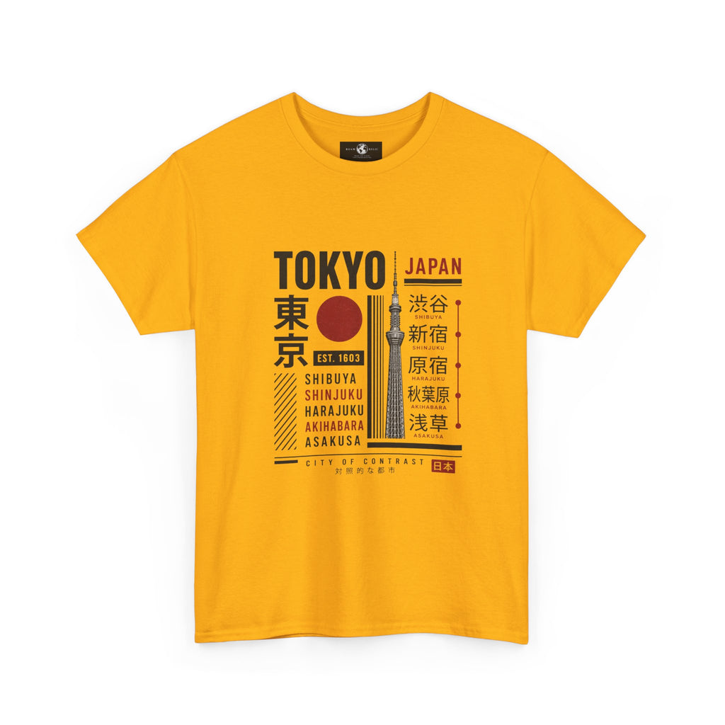 Tokyo Japan Graphic T-Shirt – Kanji City Names & Red Sun Travel Tee