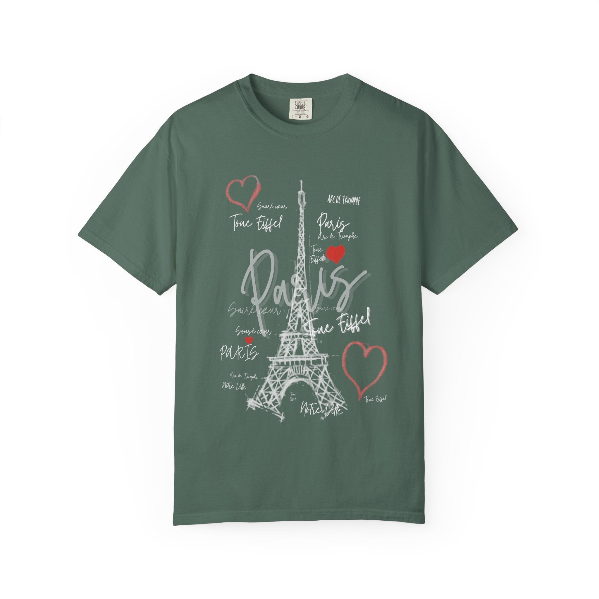 Paris Eiffel Tower T-Shirt — Romantic Heart Travel Tee