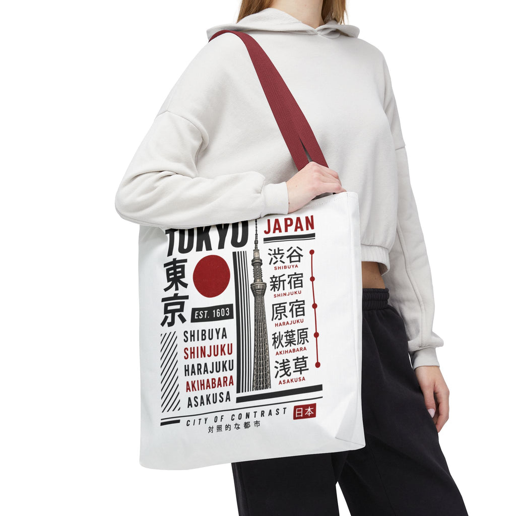 Tokyo Japan Graphic Tote Bag — Shibuya Shinjuku Harajuku Akihabara Asakusa Design