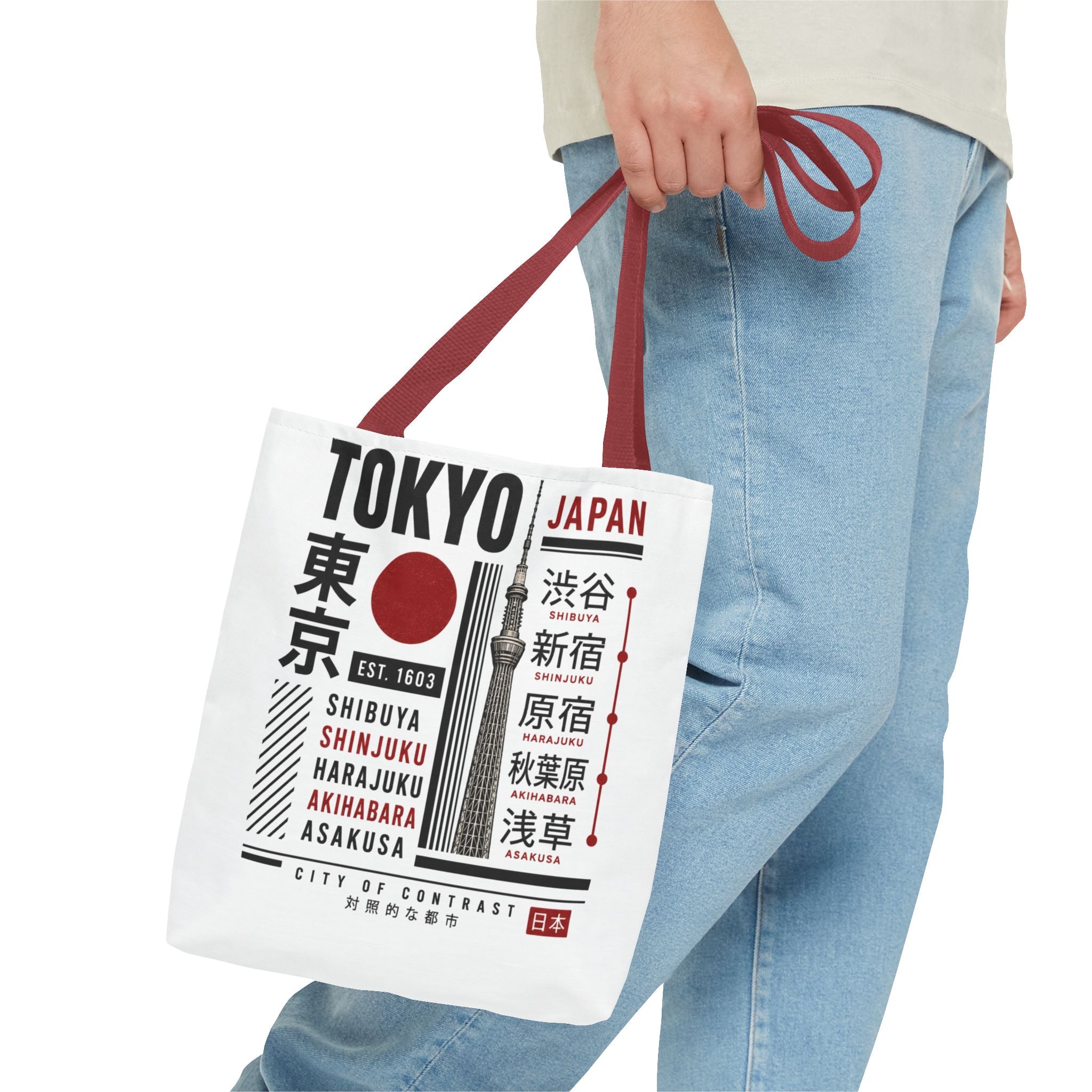 Tokyo Japan Graphic Tote Bag — Shibuya Shinjuku Harajuku Akihabara Asakusa Design