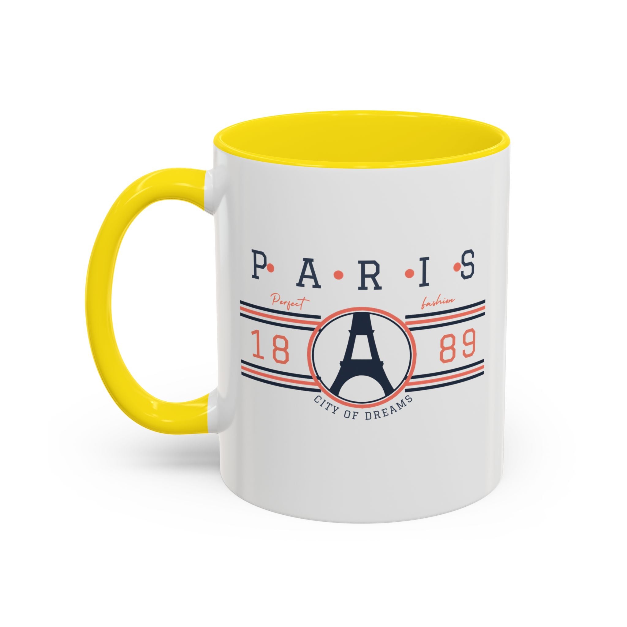 Paris Eiffel Tower Accent Coffee Mug - City of Dreams 1889 Travel Souvenir