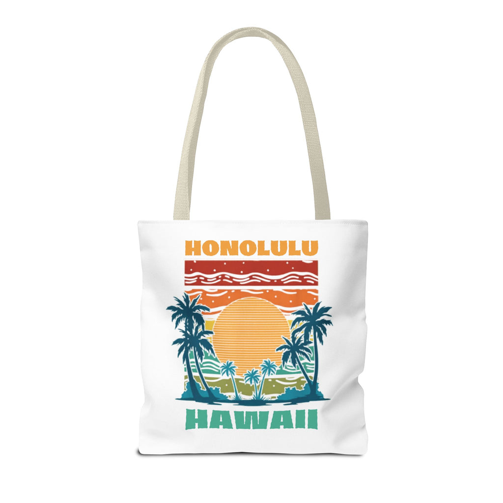 Honolulu Hawaii Sunset Tote Bag – Vintage Palm Beach Vacation Tote