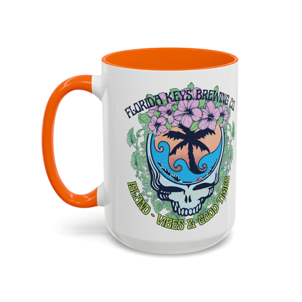 Coffee Mug — Tropical Island Vibes & Good Times Skull Design Key West Florida