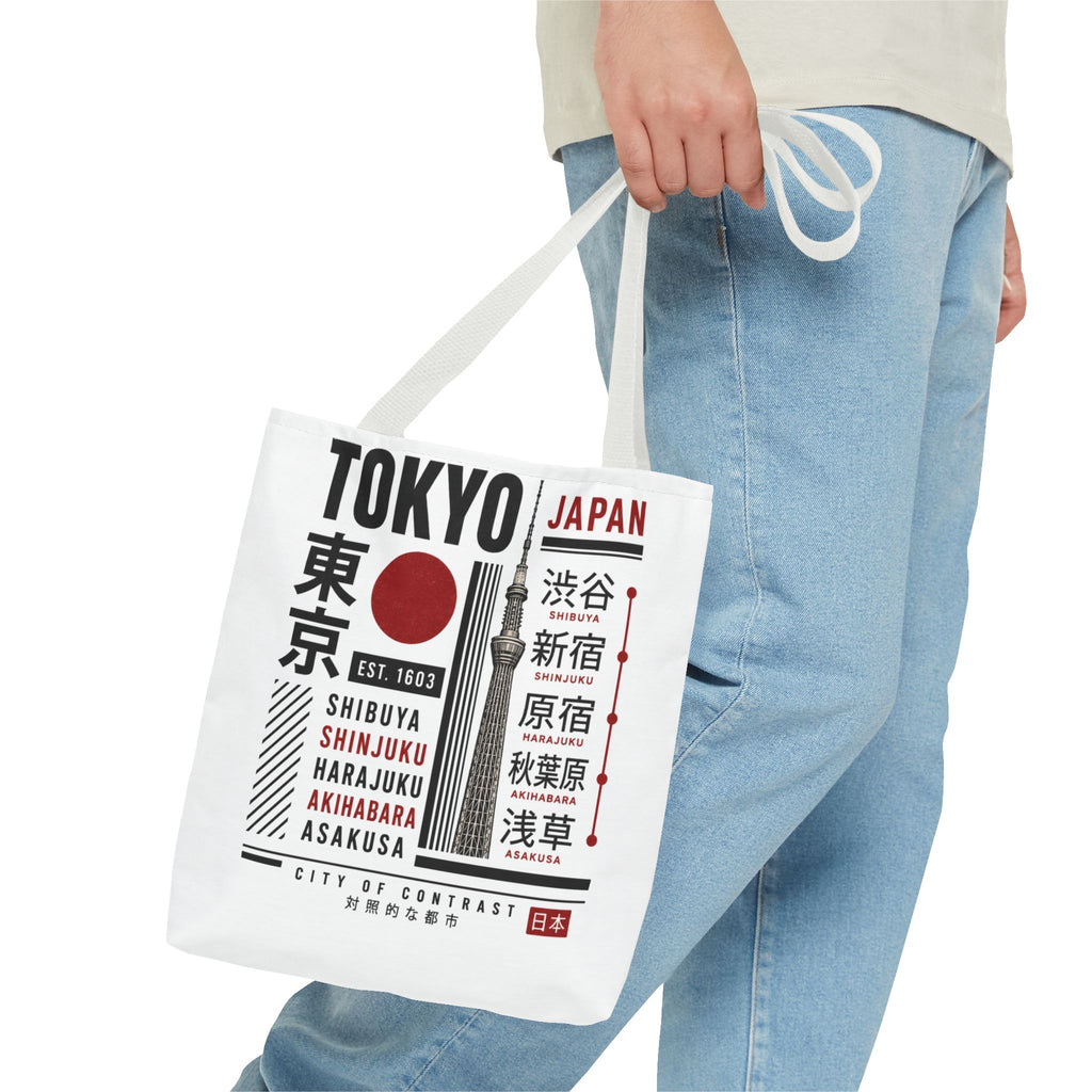Tokyo Japan Graphic Tote Bag — Shibuya Shinjuku Harajuku Akihabara Asakusa Design